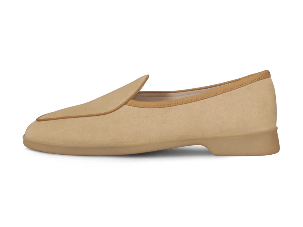 Stride Loafers in Tropez Beige Glove Suede Natural Sole