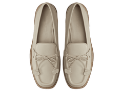 Charlotte Lace Loafers in Latte Matt Calfskin