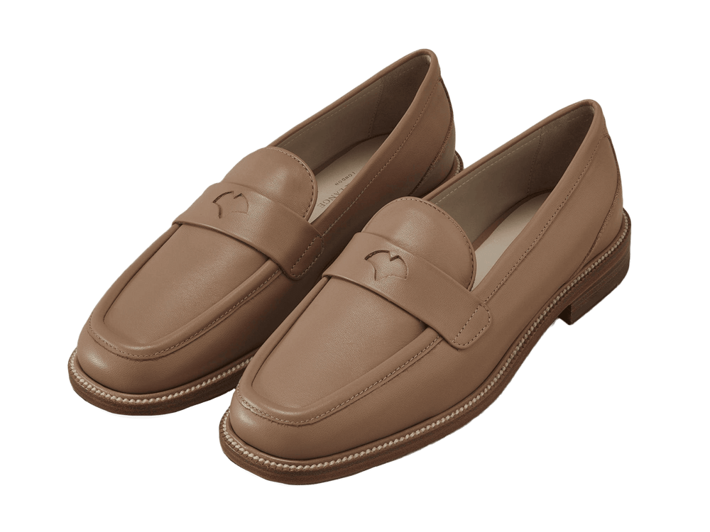 Charlotte Penny Loafers in Praline Matt Calfskin