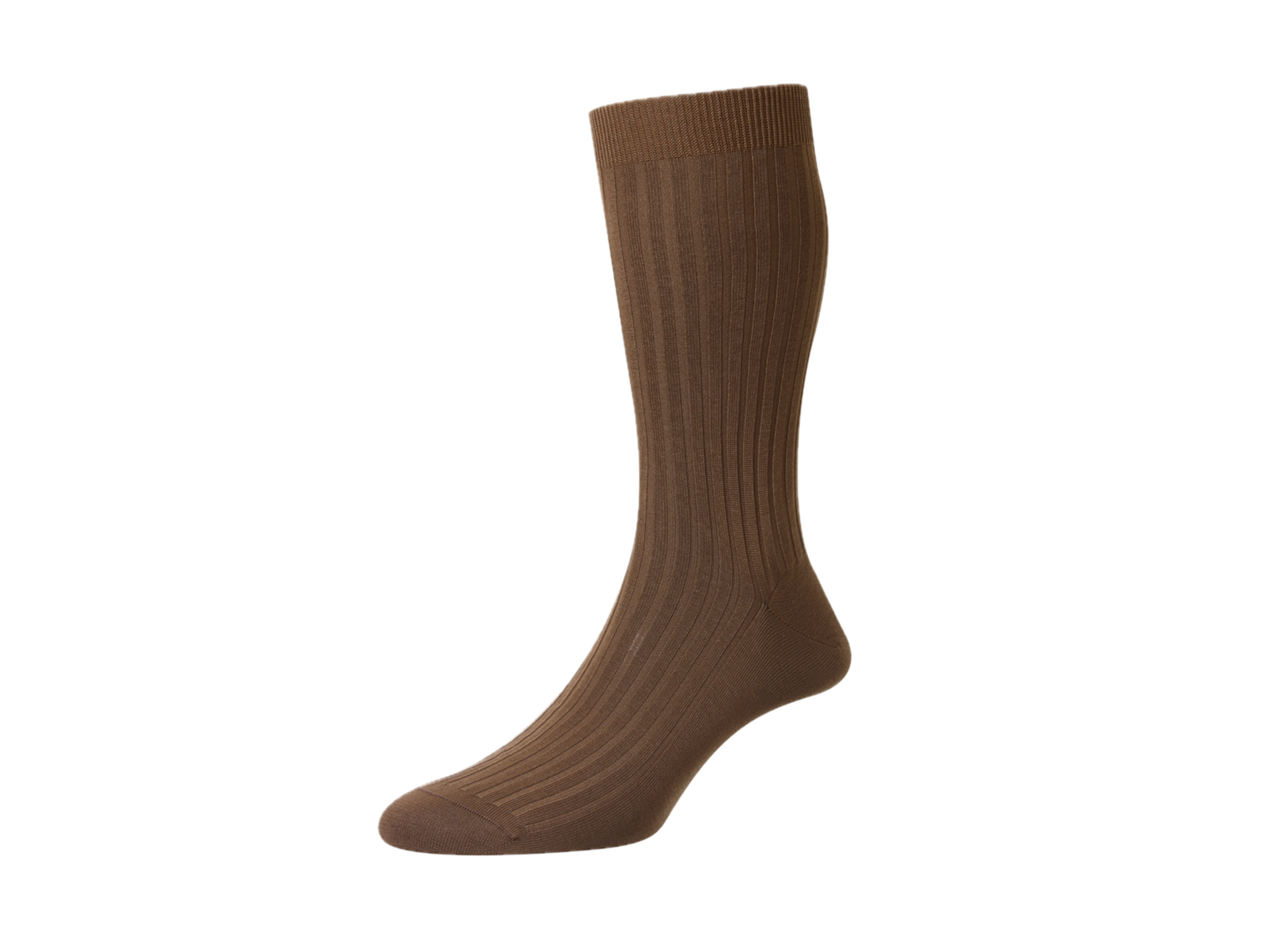 Chromo Socks in Mid Brown Cotton
