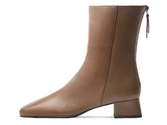 Debbie Boots in Khaki Brown Nappa