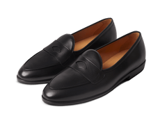 Grand Fleurus Penny Loafers in Black Noble Calf