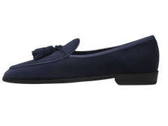 Grand Seine Tassel Loafers in French Navy Noble Suede