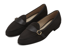 Sagan Classic Buckle in Lusitanias Dark Brown Asteria Suede