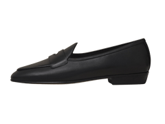 Sagan Classic Ginkgo Loafers in Black Drape Calf