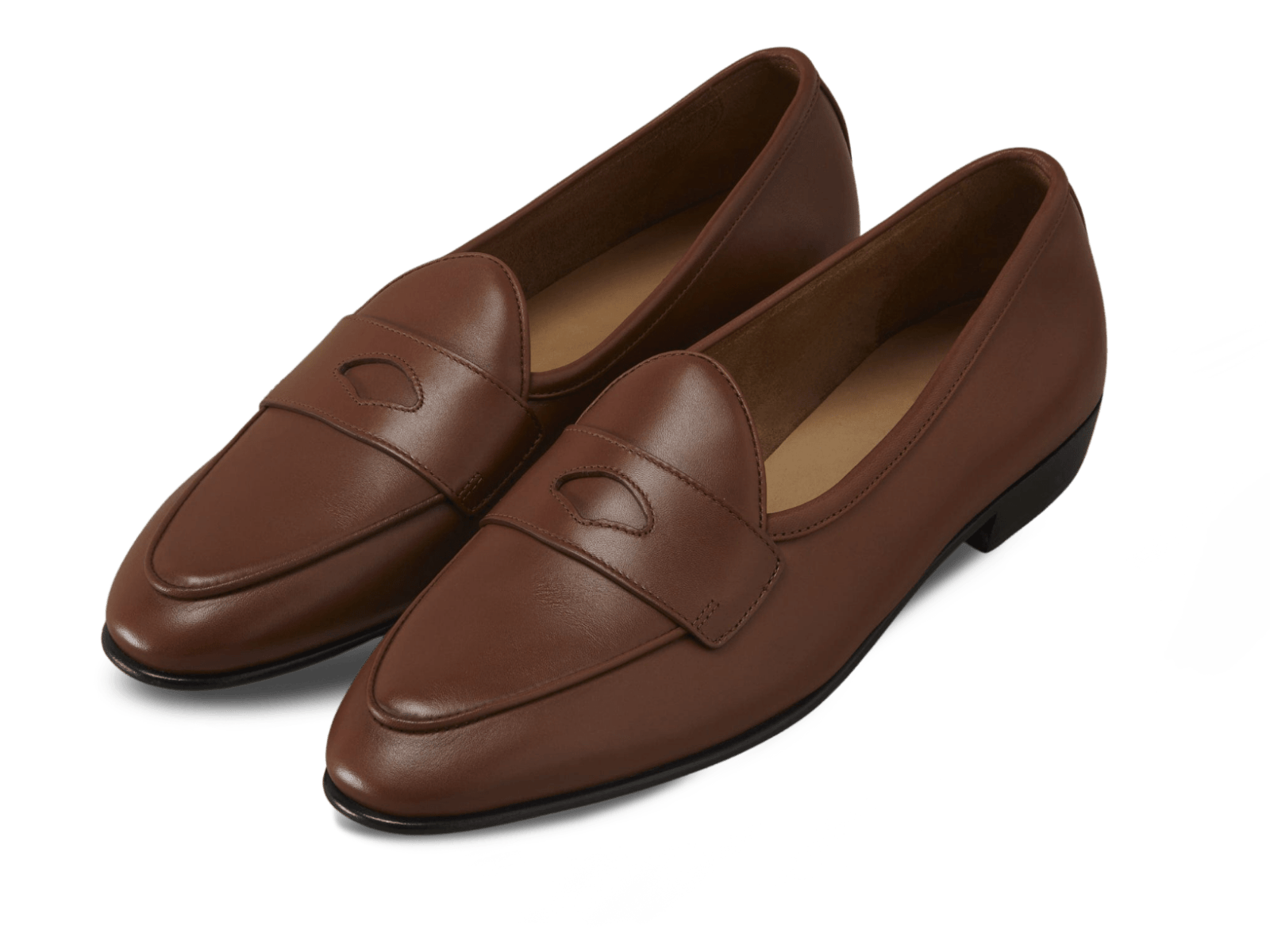 Sagan Classic Ginkgo Loafers in Tan Drape Calf