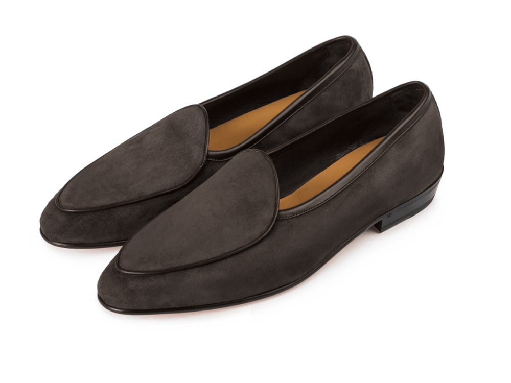 Grey suede moccasins sales