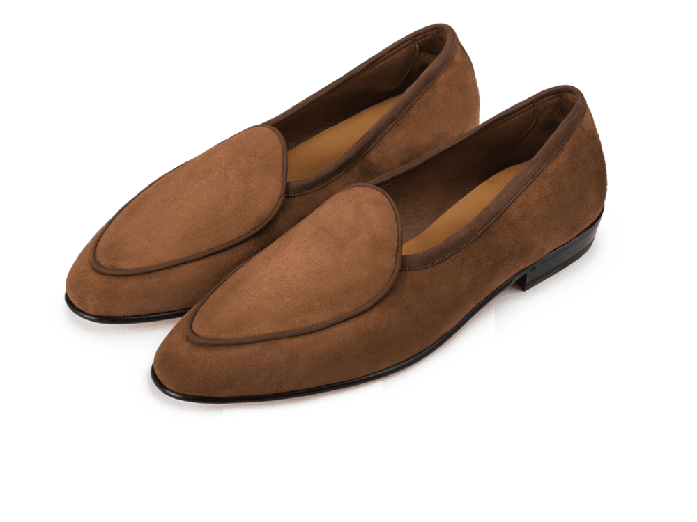 Sagan Classic Loafers in Moyen Brown Asteria Suede