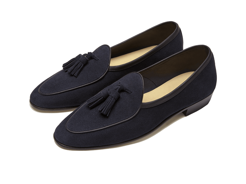 Sagan Rubber Tassels in Midnight Navy Asteria Suede