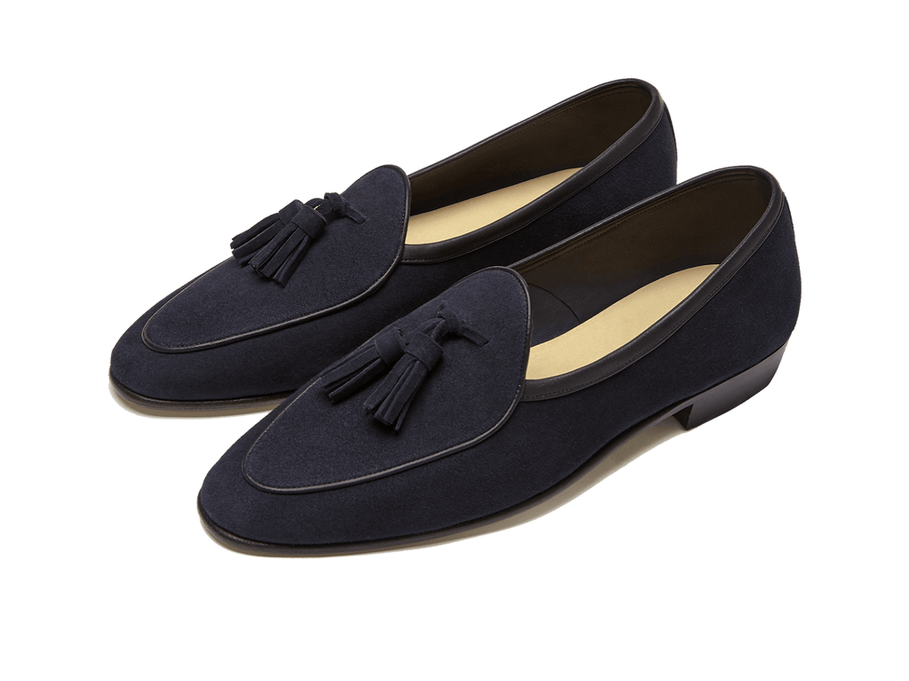 Sagan Rubber Tassels in Midnight Navy Asteria Suede