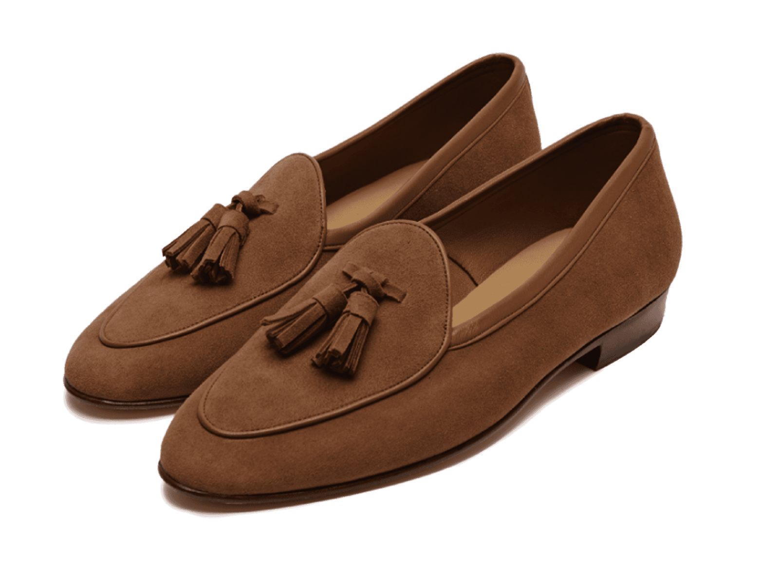 Sagan Classic Tassel Loafers in Moyen Brown Asteria Suede