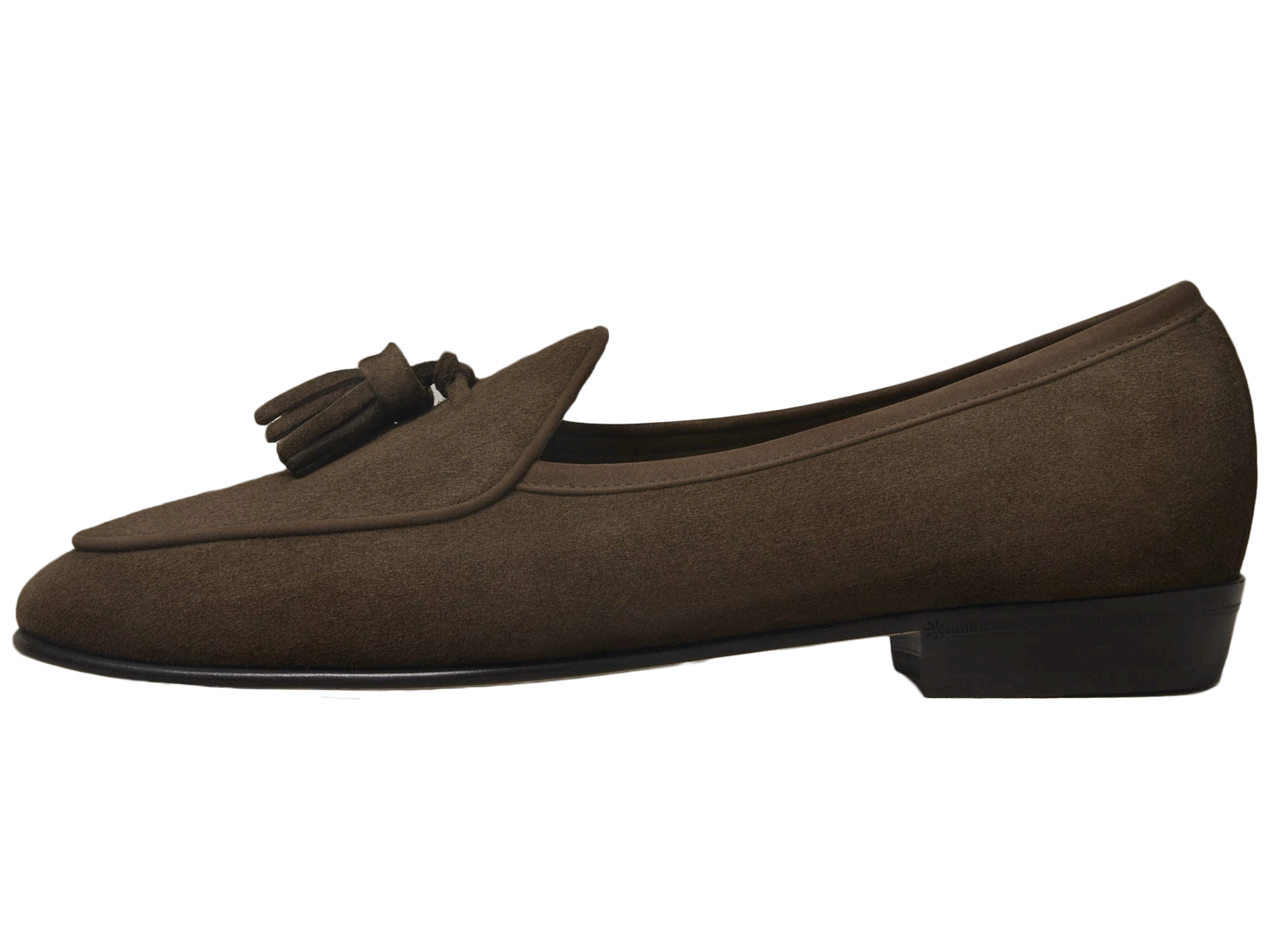 Sagan Classic Tassel Loafers in Olivine Green Asteria Suede
