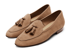 Sagan Classic Tassel Loafers in Sahara Asteria Suede