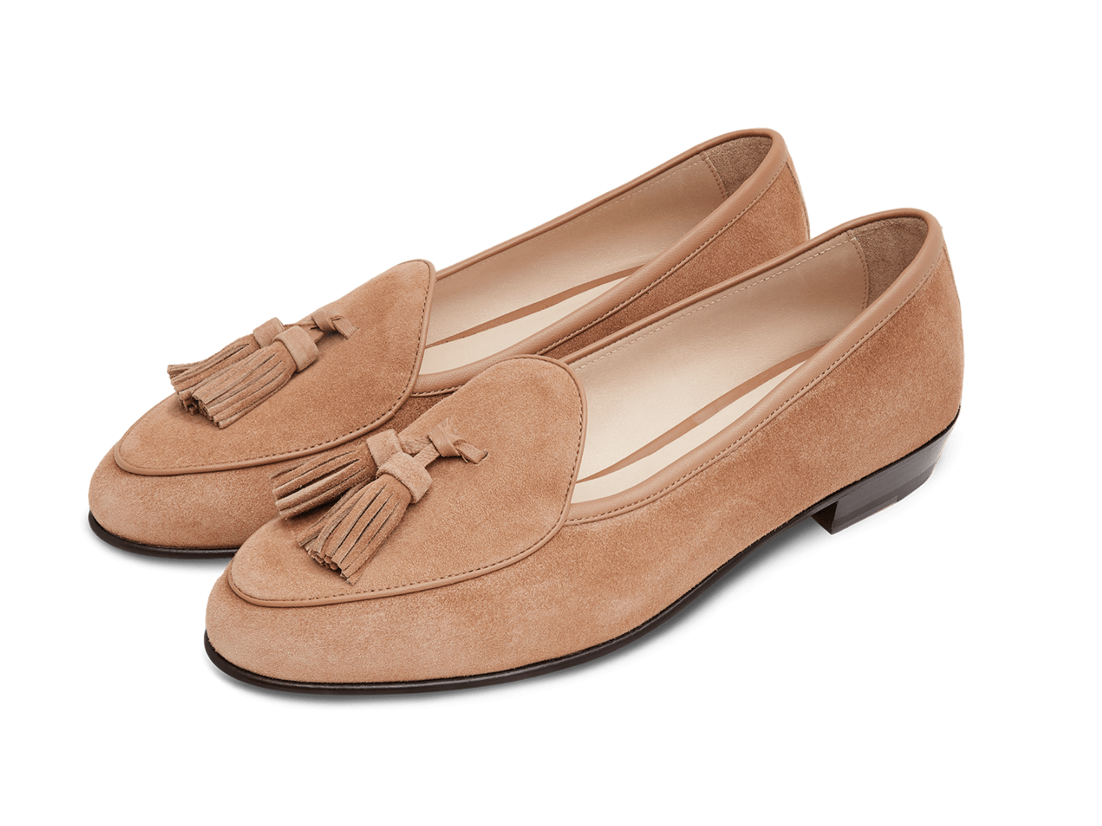 Sagan Tassel Loafers in Alezan Clair Luxe Suede