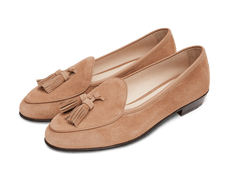 Sagan Tassel Loafers in Alezan Clair Luxe Suede