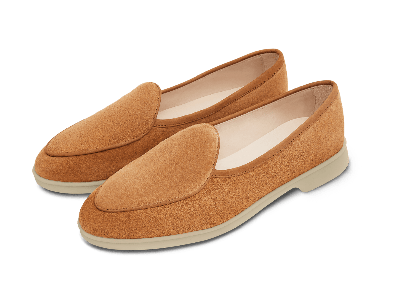 Stride Loafers in Casaque Glove Suede Natural Sole