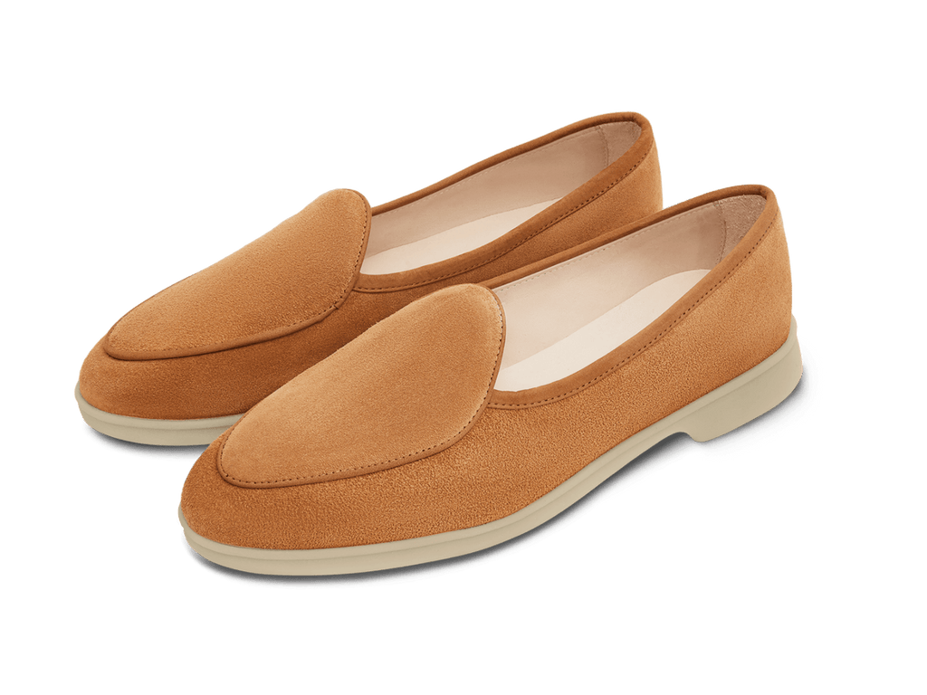 Stride Loafers in Casaque Glove Suede Natural Sole