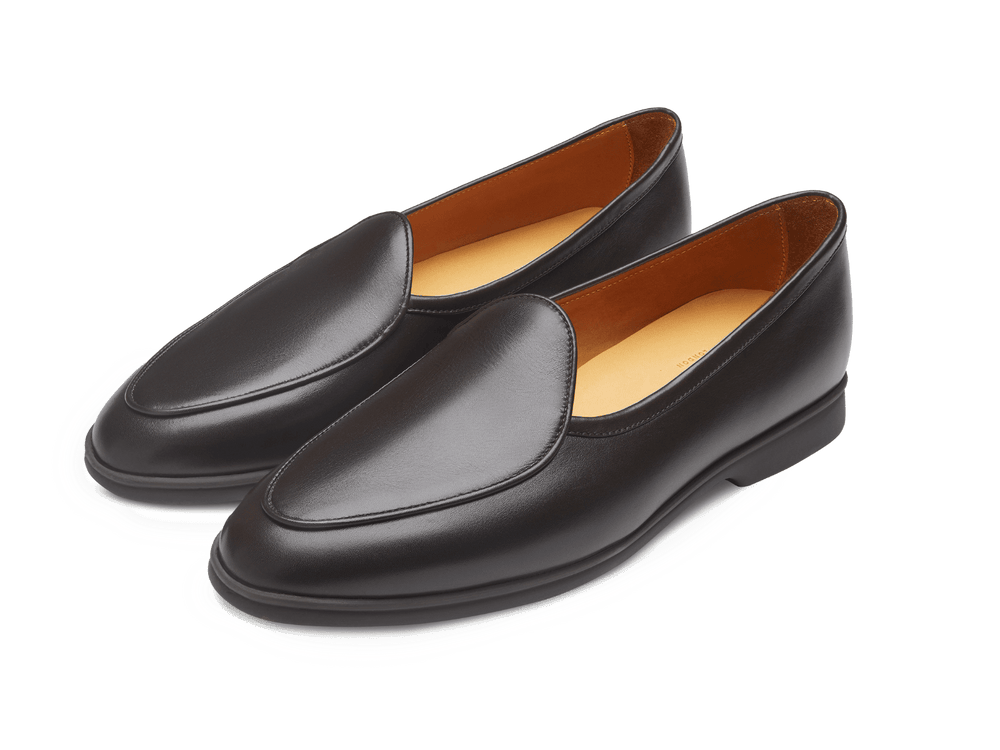 Stride Loafers in Dark Brown Milled Calf