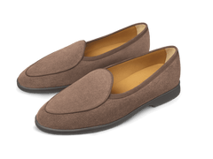 Stride Loafers in Deep Taupe Glove Suede Dark Sole