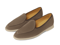 Stride Loafers in Fiji Grey Glove Suede with Natural Sole