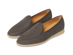 Stride Loafers in Fiji Grey Merlinen with Natural Sole