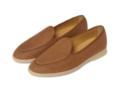 Stride Loafers in Honey Raffia with Natural Sole