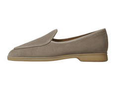 Stride Loafers in Sandy Grey Glove Suede Natural Sole