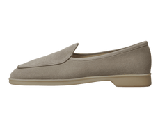 Stride Loafers in Sandy Grey Glove Suede Natural Sole