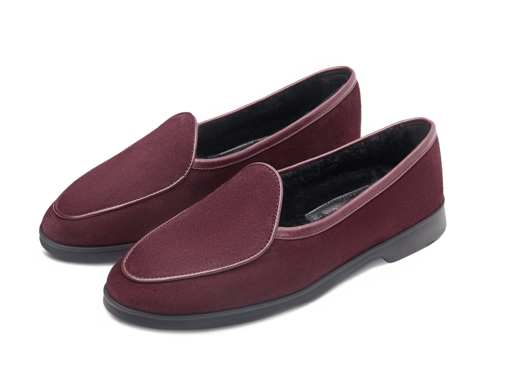 Stride Loafers in Sultan Glove Suede with Shearling Lining