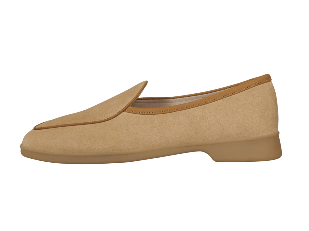 Stride Loafers in Tropez Beige Glove Suede Natural Sole