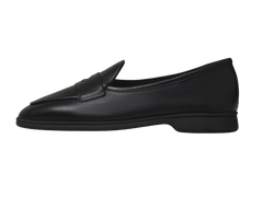 Stride Penny Loafers in Black Moorland Calf