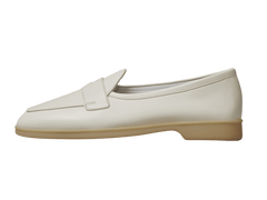 Stride Penny Loafers in Blanc Casse Milled Calf