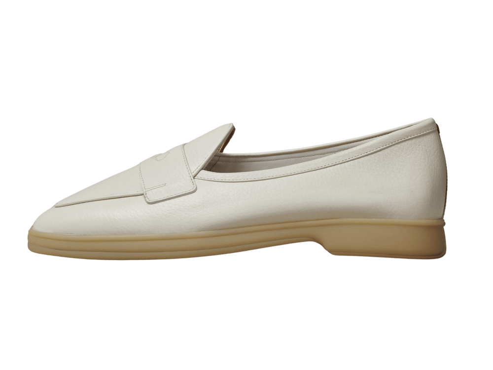 Stride Penny Loafers in Blanc Casse Moorland Calf