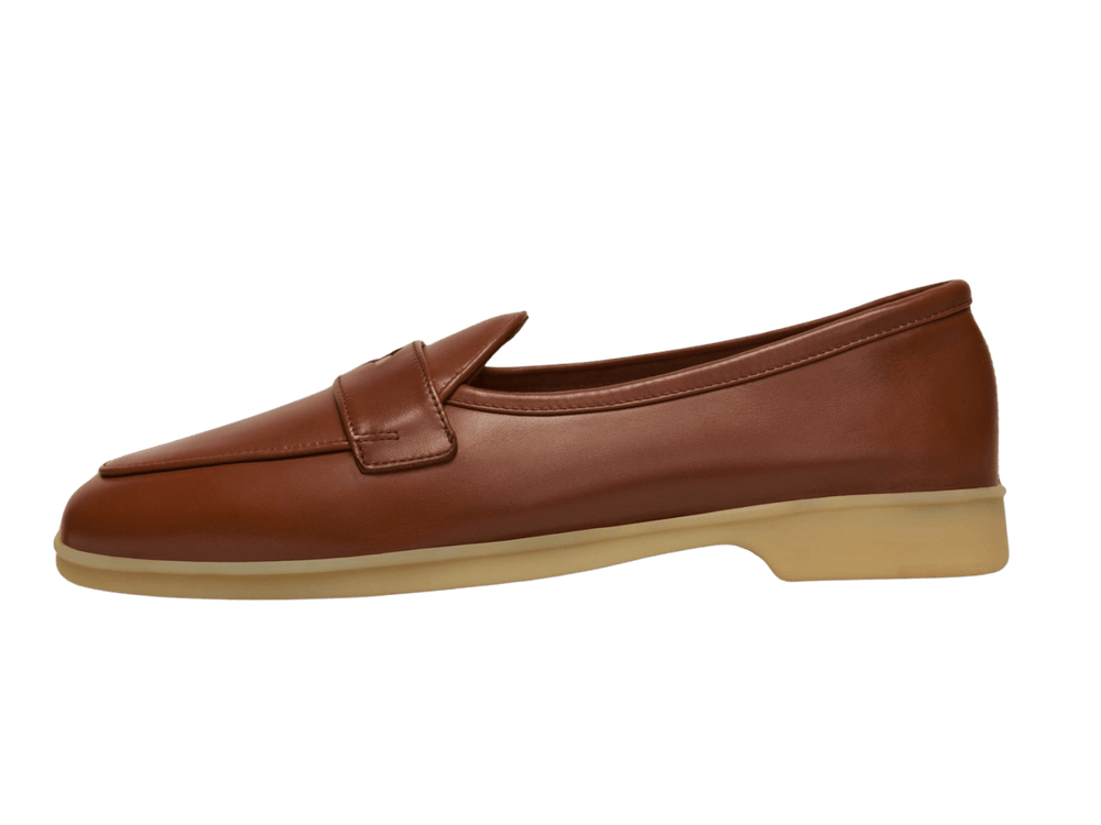 Stride Penny Loafers in Tan Milled Calf