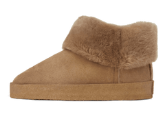 Winema Boots in Taupe Shearling Suede