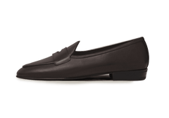 Sagan Rubber Ginkgo Loafers in Dark Brown Drape Calf
