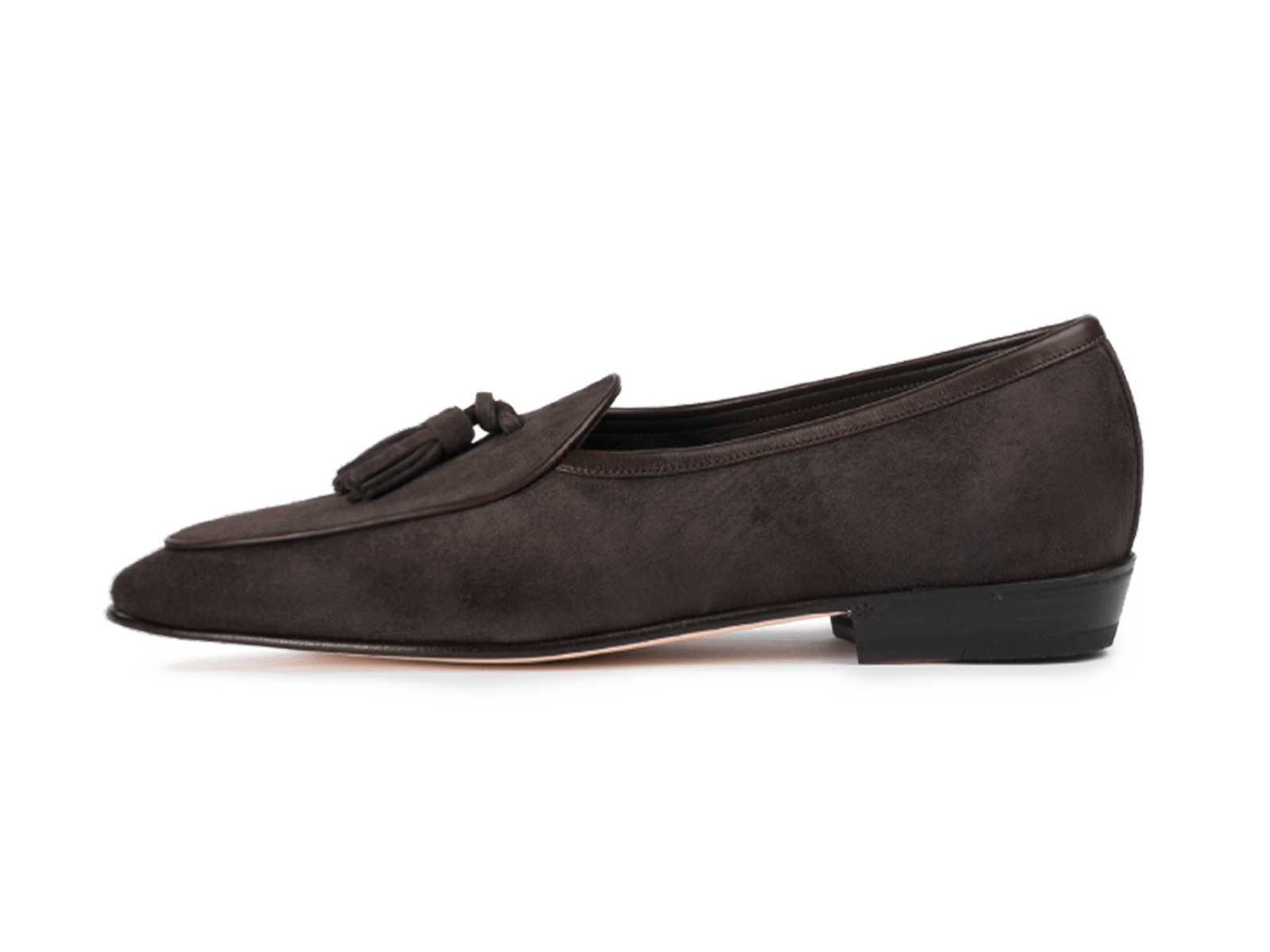 Baudoin & Lange | Men's Sagan Classic Tassels in Bark Grey Suede Baudoin & Lange | Men's Sagan Classic Tassels in Bark Grey Suede