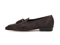 Sagan Classic Tassel Loafers in Bark Grey Asteria Suede