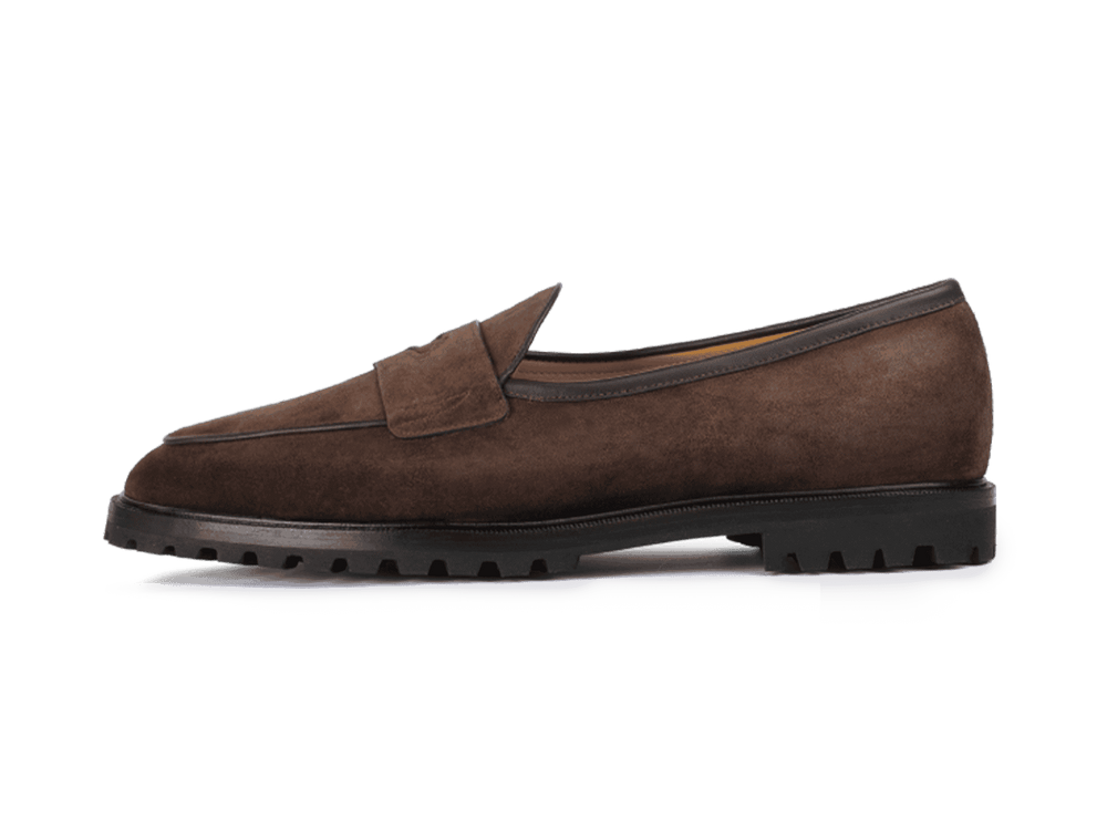 Grand Varenne Loafers in Dark Brown Shield Suede