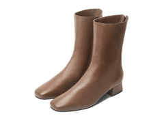 Debbie Boots in Khaki Brown Nappa