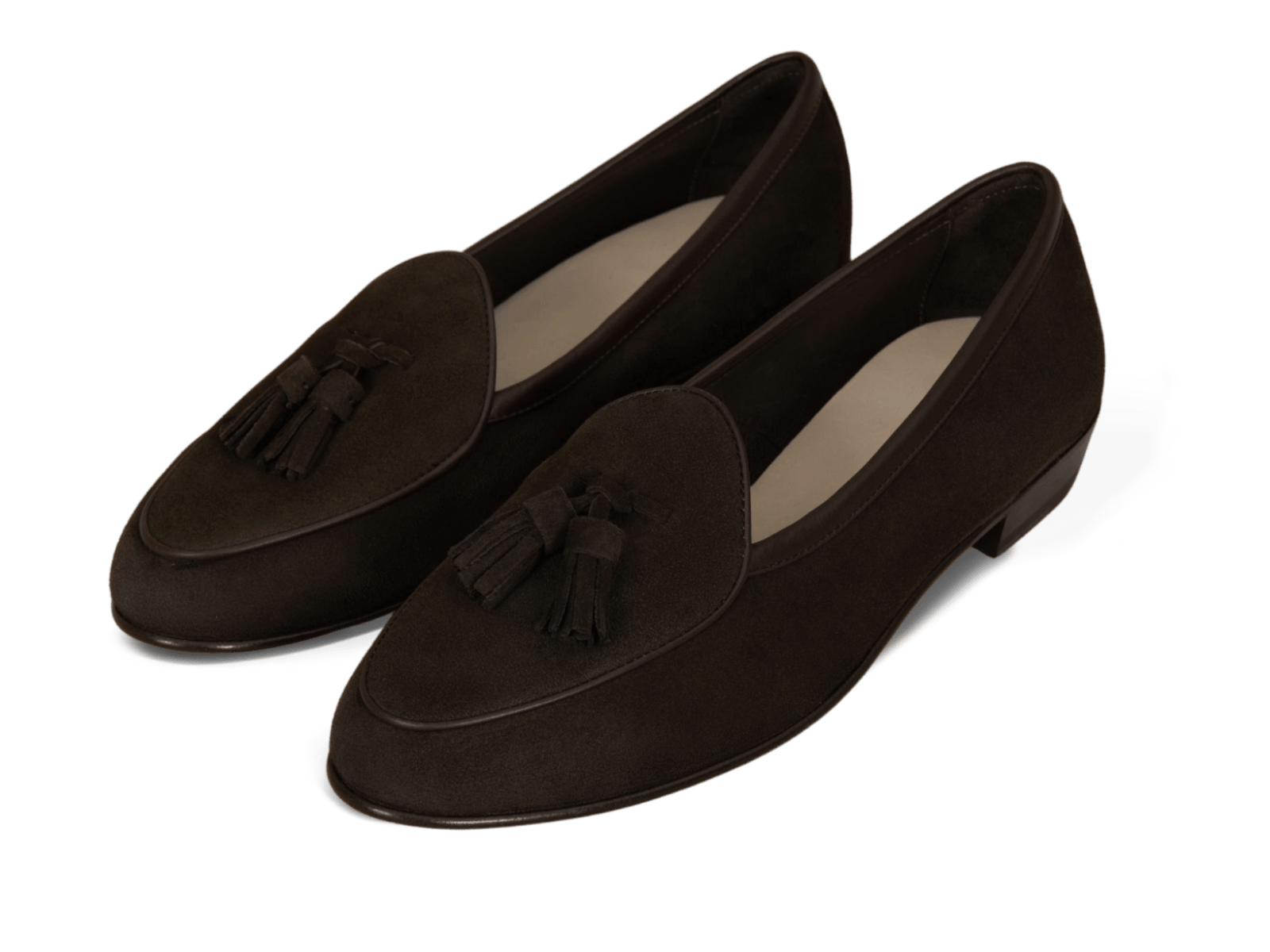 Sagan Classic Tassel Loafers in Lusitanias Dark Brown Asteria Suede