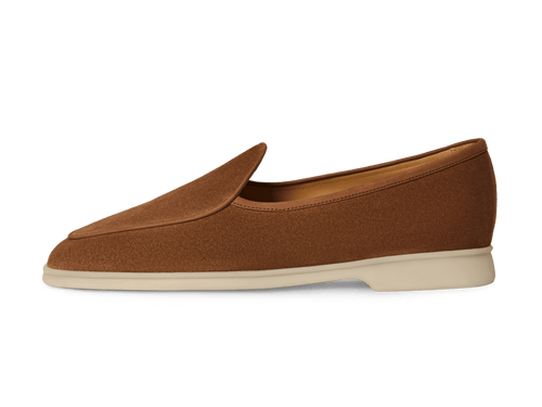 Stride Loafers in Fiji Grey Glove Suede with Natural Sole