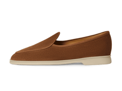 Stride Loafers in Cork Brown Glove Suede with Natural Sole