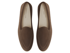 Stride Loafers in Deep Taupe Glove Suede Natural Sole