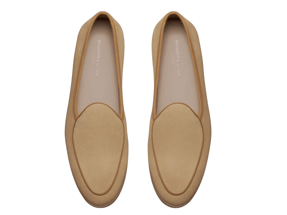 Stride Loafers in Tropez Beige Glove Suede Natural Sole