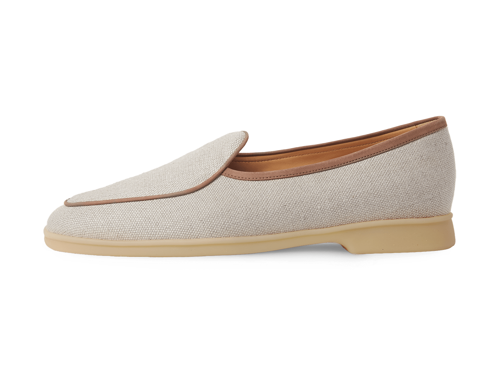 Stride Loafers in Vachette Linen with Natural Sole