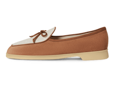 Stride String Loafers in Casaque Glove Suede and Linen Merlinen
