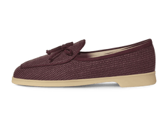 Stride String Loafers in Mauveine Purple Raffia with Natural Sole