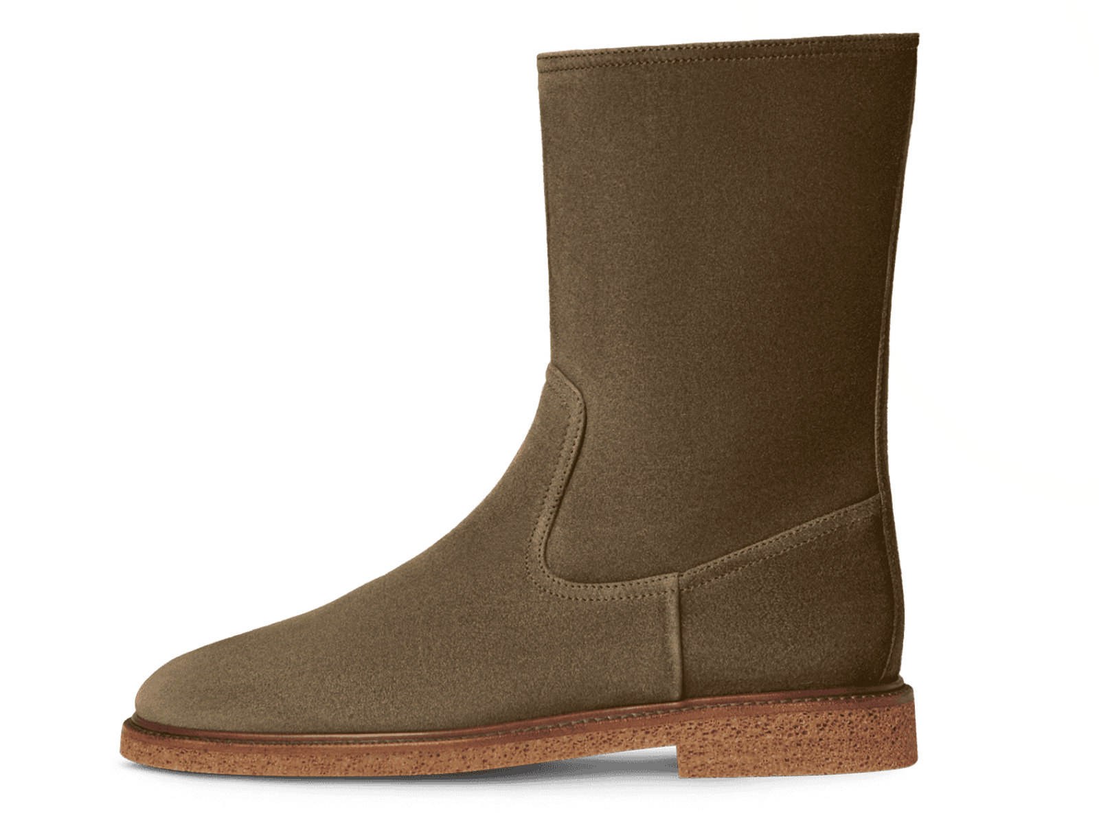 Treve Boots in Olivine Green Asteria Suede