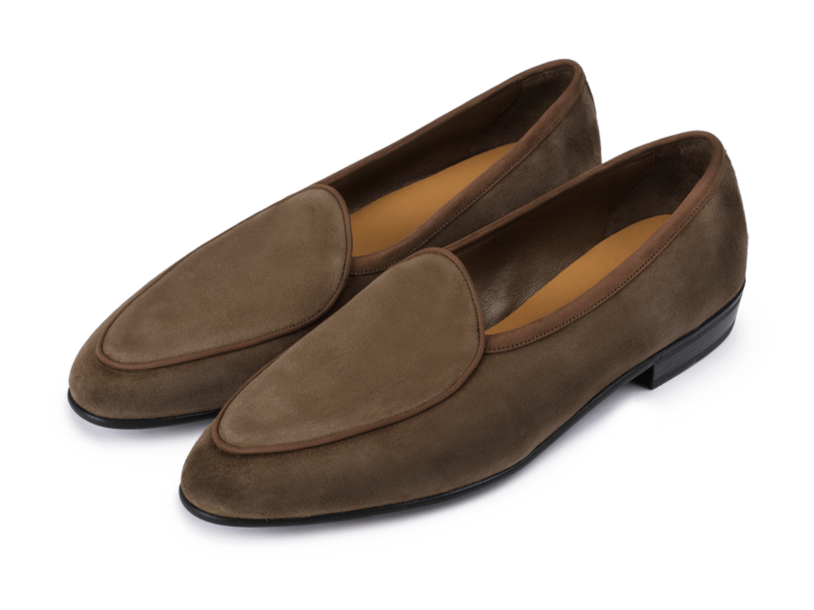 Sagan Classic Loafers in Olivine Green Asteria Suede with Rubber Sole